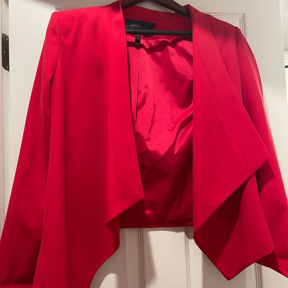 Formal BCBGMaxAzria blazer in cherry red -like new